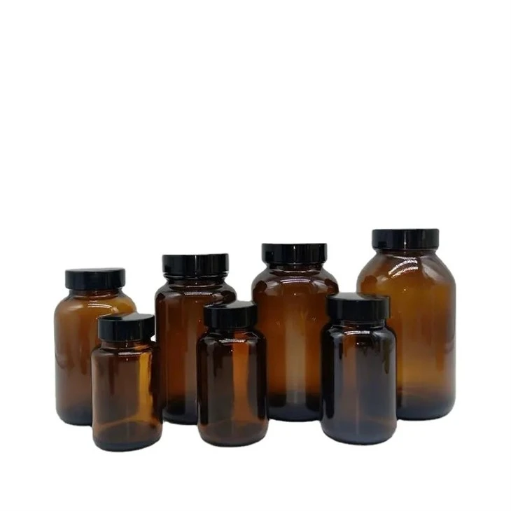 500ml small glass bottle containing medicine
