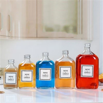 Glass Juice Bottles with Lids