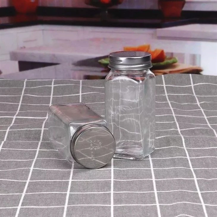 mini spice jar glass seasoning bottle